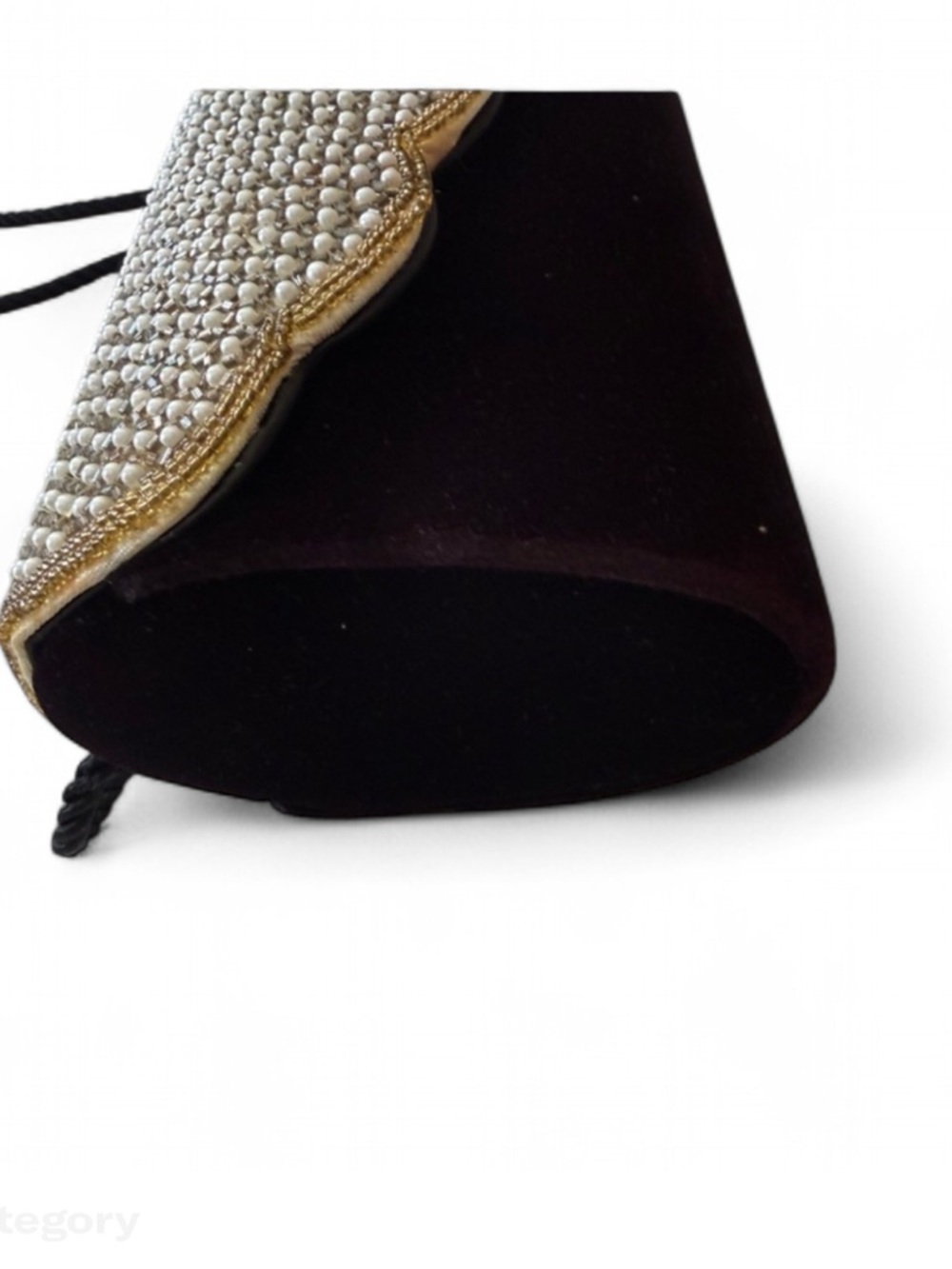 BagsElegant Black and Gold Beaded Clutch - Picture 8 of 8